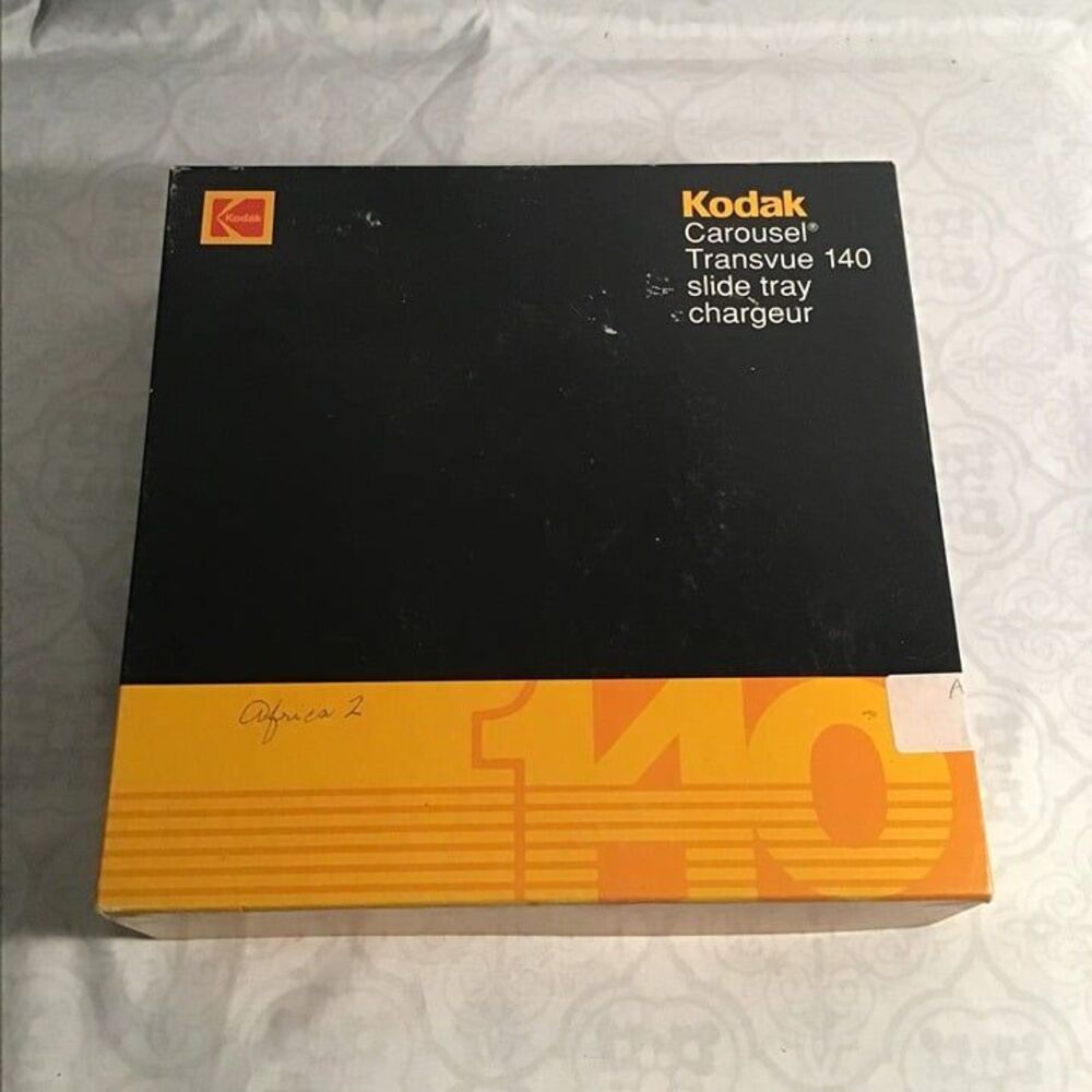Vintage Kodak Carousel Transvue 140 Slide Tray with Original Box